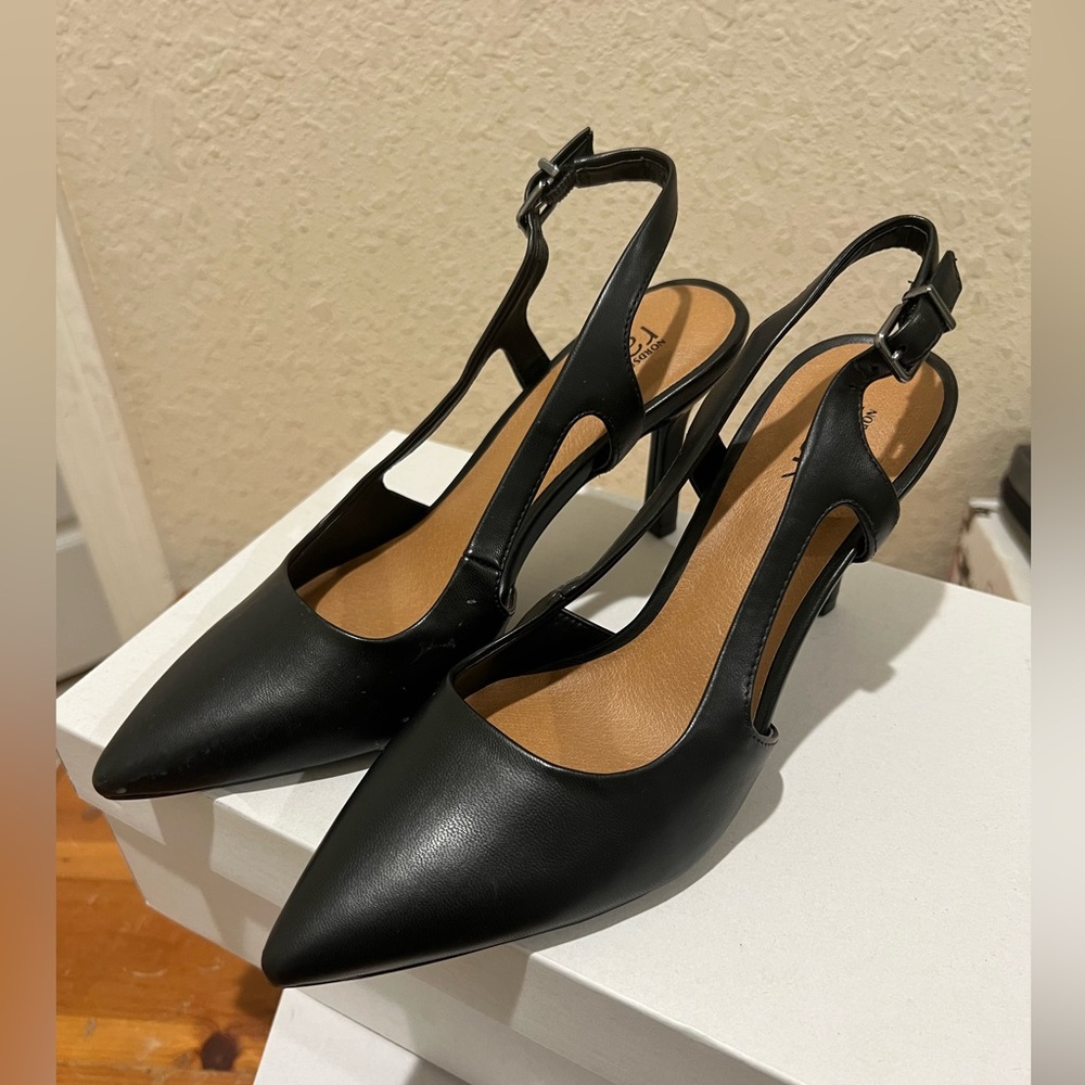 Elegant Black Slingback Heels
